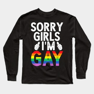 Girls I'm Gay  Flag  LGBT Pride Long Sleeve T-Shirt
